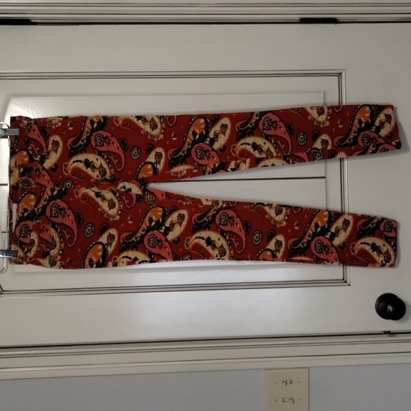 Anthropologie Pilcro & The Letterpress pants floral corduroy Size 25 Skinny - Picture 1 of 11